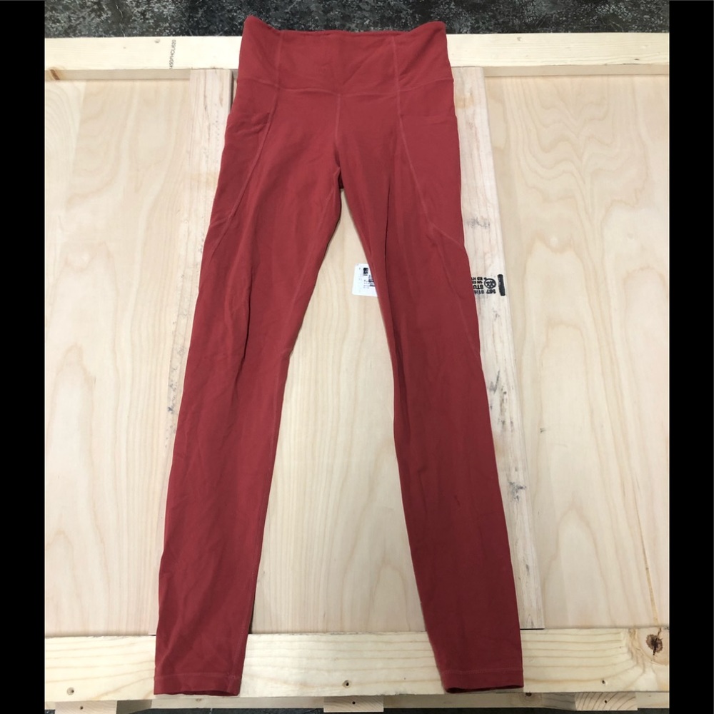 🥈Athleta Leggings Pants Brick Red Size ST